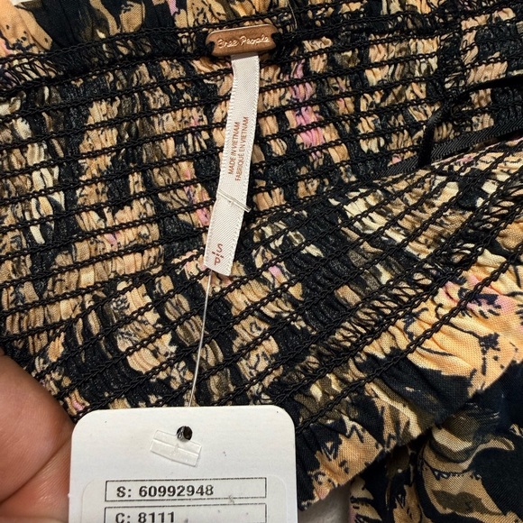 Free People “Peplum Dreams” Floral Off-Shoulder Top – Size S (New with Tags) - Picture 2 of 6